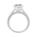14K WHITE GOLD 5 1/2CT ROUND/PRINCESS/OVAL DIAMOND LADIES RING (CENTER STONE OVAL DIAMOND 4CT) - Image 2