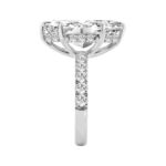 14K WHITE GOLD 6.00CT MARQUISE/ROUND DIAMOND LADIES RING (CENTER STONE MARQUISE DIAMOND 5CT) - Image 3