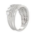 14K White Gold Ladies Fashion Ring with 1.00 CT Round & Marquise Diamonds - Image 3
