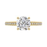 14K YELLOW GOLD 1 3/4CT ROUND DIAMOND LADIES RING (CENTER STONE ROUND DIAMOND 1 1/2CT) - Image 5