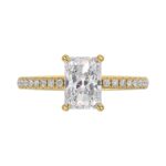 14K YELLOW GOLD 1 3/4CT ROUND/RADIANT DIAMOND LADIES RING (CENTER STONE RADIANT DIAMOND 1 1/2CT) - Image 5
