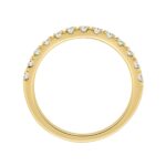 14K YELLOW GOLD 1/2CT ROUND DIAMOND LADIES BAND - Image 2