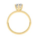 14K YELLOW GOLD 2 1/4CT MARQUISE/ROUND DIAMOND LADIES RING (CENTER STONE MARQUISE DIAMOND 2CT) - Image 2