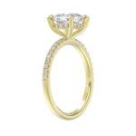 14K YELLOW GOLD 2 1/4CT ROUND/CUSHION DIAMOND LADIES RING (CENTER STONE CUSHION DIAMOND 2CT) - Image 3