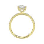 14K YELLOW GOLD 2 1/5CT ROUND/OVAL DIAMOND LADIES RING (CENTER STONE OVAL DIAMOND 2CT) - Image 2