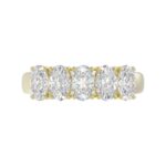 14K YELLOW GOLD 2.00CT OVAL DIAMOND LADIES BAND - Image 5