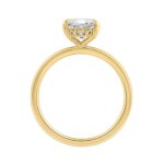 14K YELLOW GOLD 2.00CT ROUND/EMERALD DIAMOND LADIES RING (CENTER STONE EMERALD DIAMOND 2CT) - Image 3