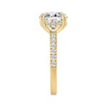 14K YELLOW GOLD 3 1/2CT ROUND DIAMOND LADIES RING (CENTER STONE ROUND DIAMOND 3CT) - Image 3