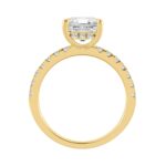 14K YELLOW GOLD 3 1/2CT ROUND/RADIANT DIAMOND LADIES RING (CENTER STONE RADIANT DIAMOND 3CT) - Image 3