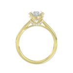 14K YELLOW GOLD 4 1/2CT ROUND/OVAL DIAMOND LADIES BRIDAL SET (CENTER STONE OVAL DIAMOND 3.00CT) - Image 2