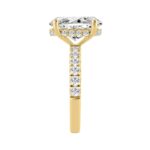 14K YELLOW GOLD 4 3/4CT ROUND/OVAL DIAMOND LADIES RING (CENTER STONE OVAL DIAMOND 4CT) - Image 3