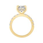 14K YELLOW GOLD 6.00CT ROUND/OVAL DIAMOND LADIES RING (CENTER STONE OVAL DIAMOND 5.00CT) - Image 2