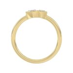 Elegant ColleCTions Linked Hearts Ladies Ring 10K Yellow Gold 3/4CT Marquise Lab Grown Diamond (Color F-G -Clarity VS1/VS2) - Image 3