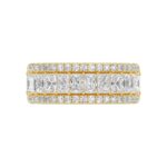 Ladies 14K Yellow Gold Ladies Band 2 1/4CT Featuring Round & Radiant Cut Diamonds - Image 5