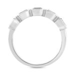 LADIES BAND 1CT EMERALD DIAMOND 14K WHITE GOLD - Image 2