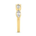 LADIES BAND 1CT MARQUISE DIAMOND 14K YELLOW GOLD - Image 3