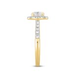 LADIES RING 1 1/2CT ROUND DIAMOND 14K YELLOW GOLD (CENTER STONE ROUND DIAMOND 1CT) - Image 3