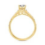 LADIES RING 1 1/2CT ROUND/PEAR DIAMOND 14K YELLOW GOLD (CENTER STONE PEAR DIAMOND 1CT) - Image 2