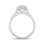 LADIES RING 1 1/2CT ROUND/PRINCESS DIAMOND 14K WHITE GOLD (CENTER STONE PRINCESS DIAMOND 1CT) - Image 2
