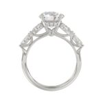 LADIES RING 2 1/2CT ROUND/PEAR/MARQUISE DIAMOND 14K WHITE GOLD (CENTER STONE ROUND DIAMOND 2.00CT) - Image 2