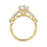 LADIES RING 2 1/2CT ROUND/PEAR/MARQUISE DIAMOND 14K YELLOW GOLD (CENTER STONE ROUND DIAMOND 2.00CT) - Image 2