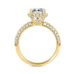 LADIES RING 2 3/4CT ROUND DIAMOND 14K YELLOW GOLD (CENTER STONE ROUND DIAMOND 2CT ) - Image 2