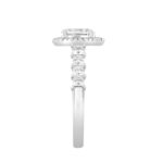 LADIES RING 2 3/8CT ROUND/PRINCESS DIAMOND 14K WHITE GOLD (CENTER STONE OVAL DIAMOND 1 1/4CT ) - Image 3