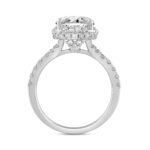 LADIES RING 3 3/4CT ROUND DIAMOND 14K WHITE GOLD (CENTER STONE ROUND DIAMOND 3CT ) - Image 2