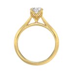 LADIES SOLITAIRE RING 1 1/2CT OVAL DIAMOND 14K YELLOW GOLD - Image 2
