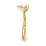 LADIES SOLITAIRE RING 1 1/2CT PEAR DIAMOND 14K YELLOW GOLD - Image 4