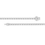 LADIES BRACELET 5.00CT EMERALD DIAMOND 14K WHITE GOLD - Image 3