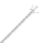 14K WHITE GOLD 9.00CT ROUND DIAMOND LADIES BRACELET - Image 3