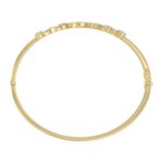 14K Yellow Gold Ladies Flexible Bangle 1 3/4CT Round Cut Diamonds  (Color F-G -Clarity VS1/VS2) - Image 2