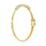 14K Yellow Gold Ladies Flexible Bangle 1 3/4CT Round Cut Diamonds  (Color F-G -Clarity VS1/VS2) - Image 3