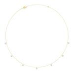 10K YELLOW GOLD 1.00CT ROUND DIAMOND LADIES NECKLACE