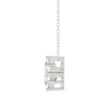 14K WHITE GOLD 1 1/2CT FANCY CUT ALPHABET DIAMOND LADIES PENDANT WITH CHAIN - Image 2
