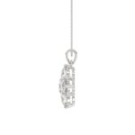 14K WHITE GOLD 1 7/8CT ROUND DIAMOND LADIES PENDANT WITH CHAIN - Image 2