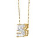 14K YELLOW GOLD 1 3/4CT FANCY CUT ALPHABET DIAMOND LADIES PENDANT WITH CHAIN - Image 3
