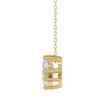 14K YELLOW GOLD 1 5/8CT FANCY CUT ALPHABET DIAMOND LADIES PENDANT WITH CHAIN - Image 2