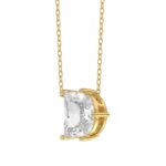 14K YELLOW GOLD 2 1/3CT FANCY CUT ALPHABET DIAMOND LADIES PENDANT WITH CHAIN - Image 3