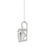 LADIES SOLITAIRE PENDANT 4.00CT HEART DIAMOND 14K WHITE GOLD - Image 2