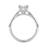 14K WHITE GOLD 2 1/2CT RADIANT DIAMOND LADIES RING - Image 2