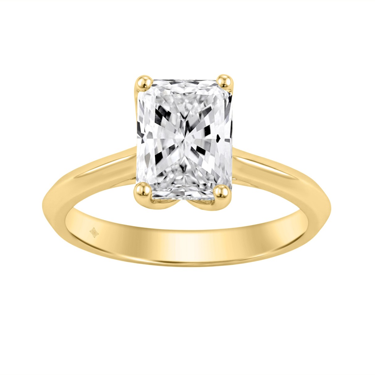 14K YELLOW GOLD 2 1/2CT RADIANT DIAMOND LADIES RING 1 14K YELLOW GOLD 2 1/2CT RADIANT DIAMOND LADIES RING - Image 1