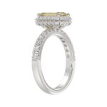 14K WHITE GOLD 1.00CT ROUND/YELLOW RADIANT DIAMOND LADIES RING (CENTER STONE YELLOW RADIANT DIAMOND 3.00CT) - Image 4