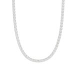 14K WHITE GOLD 6 7/8CT 16" ROUND DIAMOND LADIES TENNIS NECKLACE