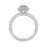 ETERNAL BLUSH COLLECTION 14K WHITE GOLD 1.00CT ROUND/RADIANT DIAMOND LADIES RING (CENTER STONE PINK RADIANT DIAMOND 3.00CT) - Image 2