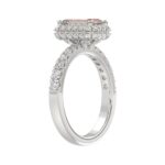 ETERNAL BLUSH COLLECTION 14K WHITE GOLD 1.00CT ROUND/RADIANT DIAMOND LADIES RING (CENTER STONE PINK RADIANT DIAMOND 3.00CT) - Image 3