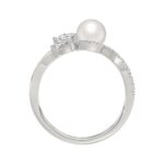14K WHITE GOLD 3/4CT ROUND/MARQUISE/PEARL/PEAR DIAMOND LADIES RING - Image 2