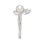 14K WHITE GOLD 3/4CT ROUND/MARQUISE/PEARL/PEAR DIAMOND LADIES RING - Image 3