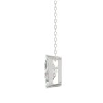 14K White Gold Diamond Initial “N” Pendant 1 1/2CT Fancy Cut Ladies Alphabet Charm with Chain - Image 3